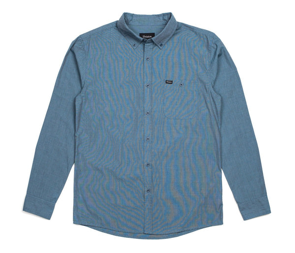 Brixton Central L/S Woven - Heather Steel