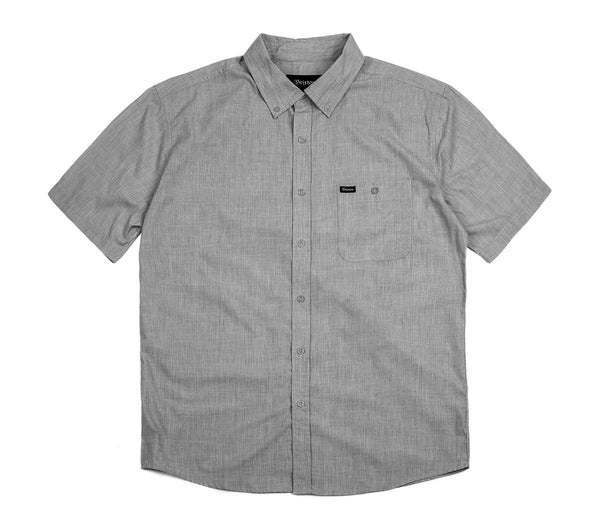Brixton Central S/S Woven Heather Grey